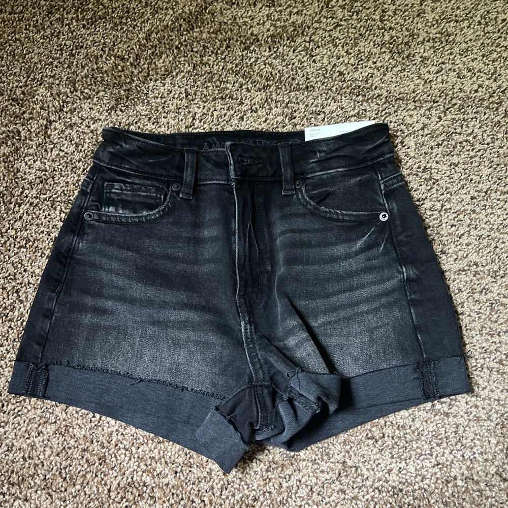 Black Denim Women's Shorts